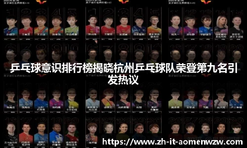 乒乓球意识排行榜揭晓杭州乒乓球队荣登第九名引发热议
